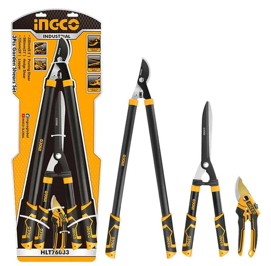 3pcs Garden Shears Set Ingco HLT76033 Pruning Hedge ShearsLopper